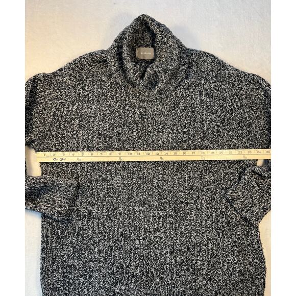 Everlane Black White Wool Cowl Neck Sweater Turtleneck XL - Picture 8 of 9